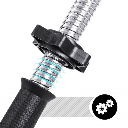 Håndvægte sæt justerbare 2-i-1 – SONGMICS 2 × 15 kg med vægtstang, sort