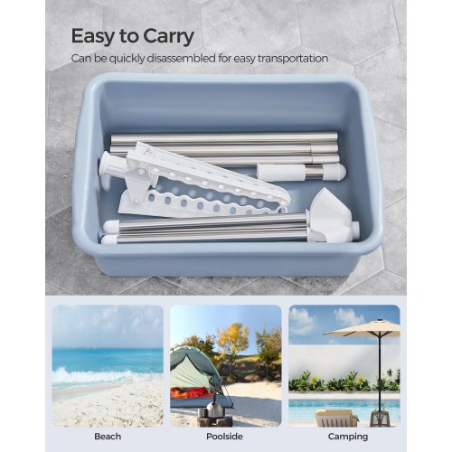 Tørrestativ til tøj foldbart med 3 roterende arme, 4-ben, rustfrit stål, 151,5 cm, hvid/sølv