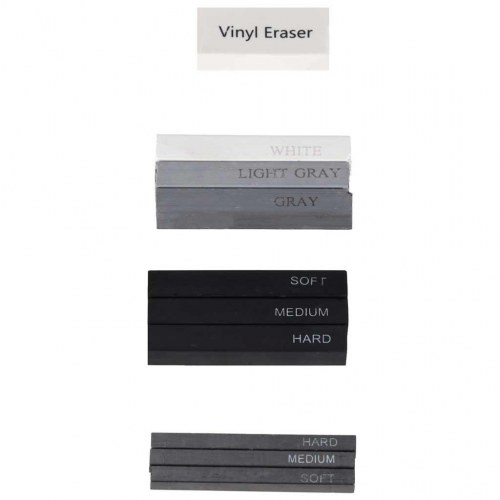 Tegnesæt til skitser – blyanter og kul, 54 dele