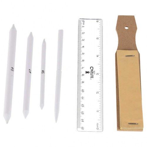 Tegnesæt til skitser – blyanter og kul, 54 dele