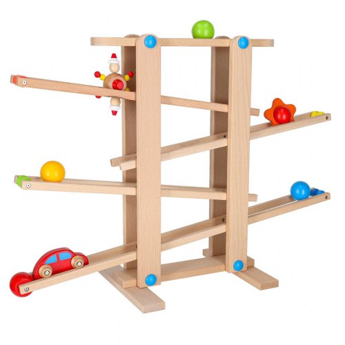 Kuglebane i træ XXL – Montessori kulodrome