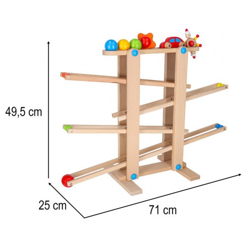 Kuglebane i træ XXL – Montessori kulodrome