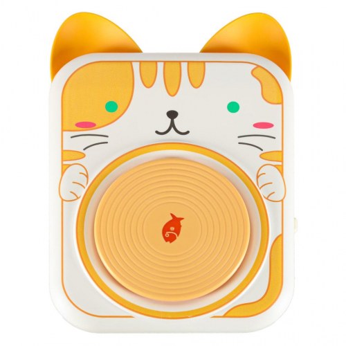 Drejeskive til ler – kreativt sæt med maling, kat gul