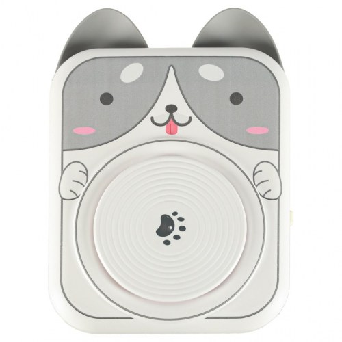 Drejeskive til ler – kreativt sæt med maling, hundemotiv (grå)