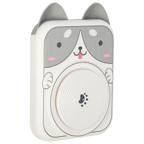 Drejeskive til ler – kreativt sæt med maling, hundemotiv (grå)