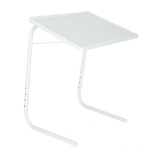 Laptopbord – sammenklappeligt sidebord 52 × 40 cm, hvid