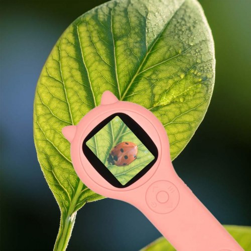 Digitalt mikroskop til børn 500x 2 MP – pink