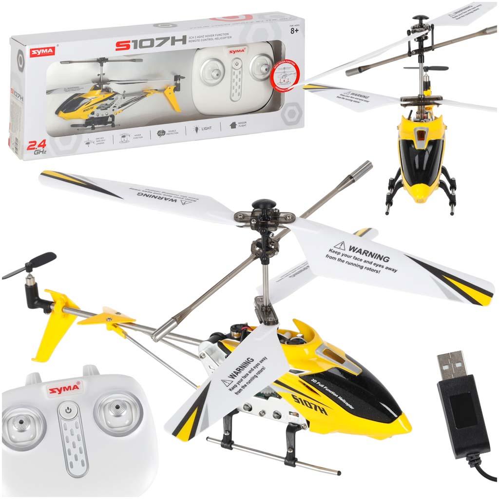 Fjernstyret helikopter Syma S107H 2,4 GHz RTF - gul billede