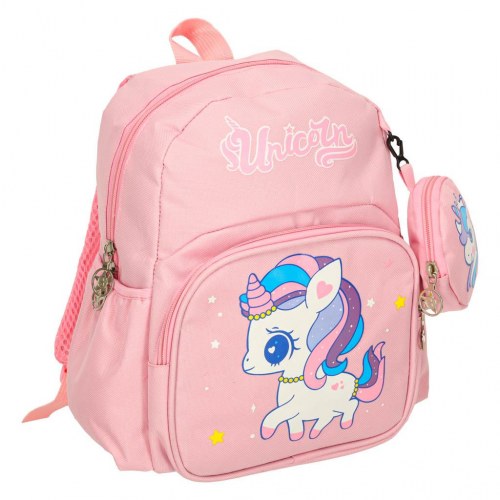 Børnehave rygsæk til børn – enhjørning, 30 × 23 × 14 cm, pink