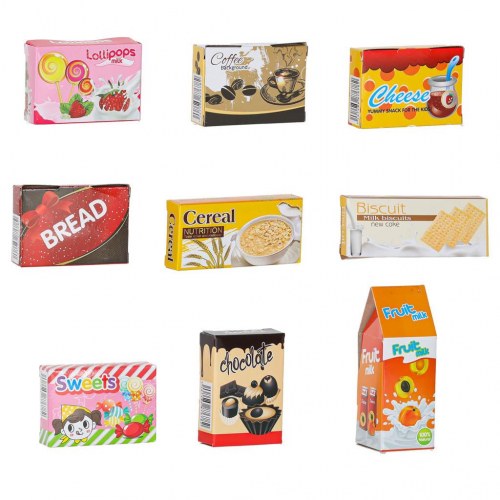 Legetøjssupermarked med kasseapparat og indkøbsvogn – model 2