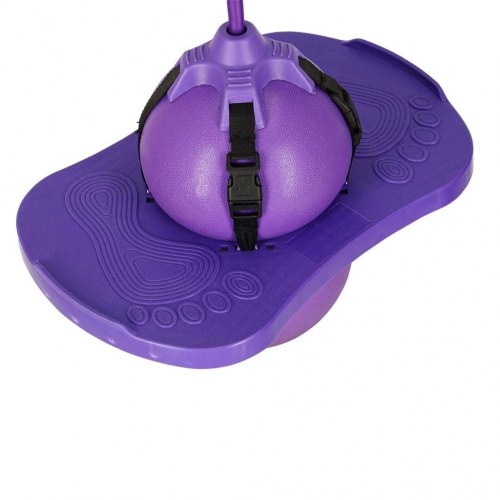 Pogo hoppebold med balancebræt til børn – lilla