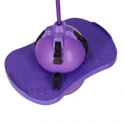 Pogo hoppebold med balancebræt til børn – lilla