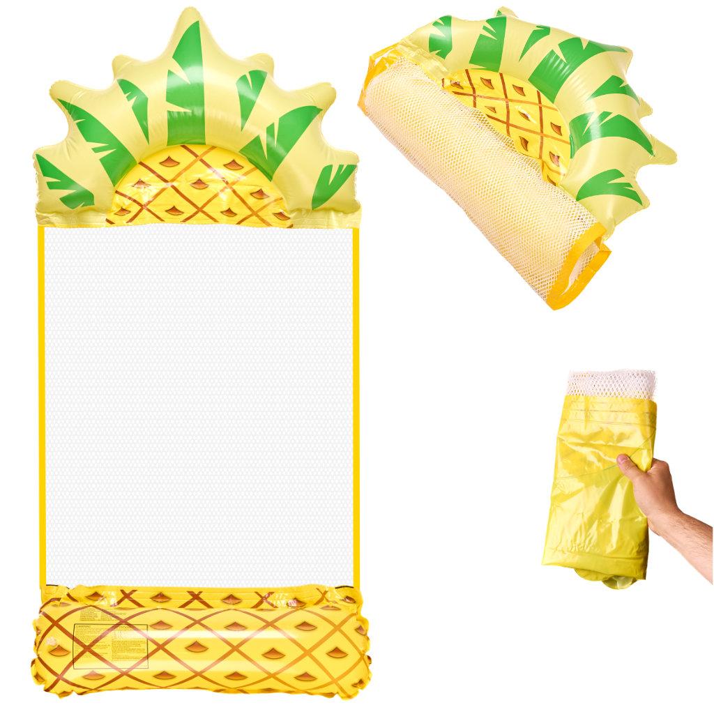 Bademadras vandhÃ¦ngekÃ¸je til pool - ananas, 135 Ã 72 cm
