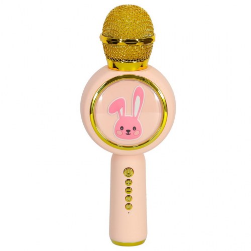 Karaoke mikrofon med højttaler – trådløs, kanin, rosa