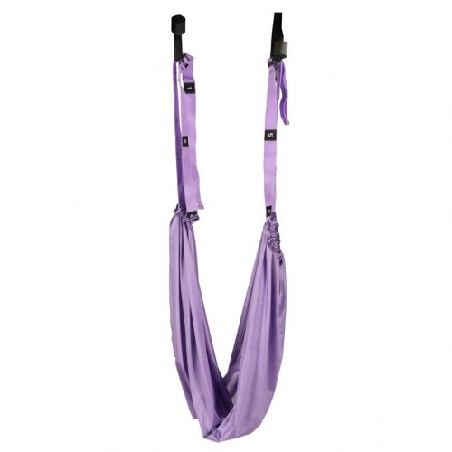 Aerial yoga hængekøje/slynge 150×80 cm – lilla, op til 100 kg