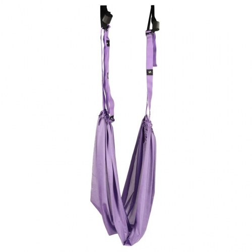 Aerial yoga hængekøje/slynge 150×80 cm – lilla, op til 100 kg