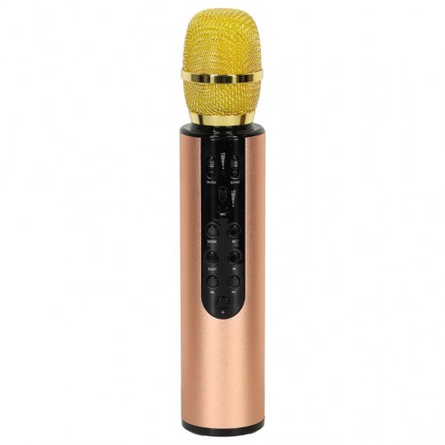 Karaoke mikrofon med Bluetooth – trådløs, guld/rosaguld