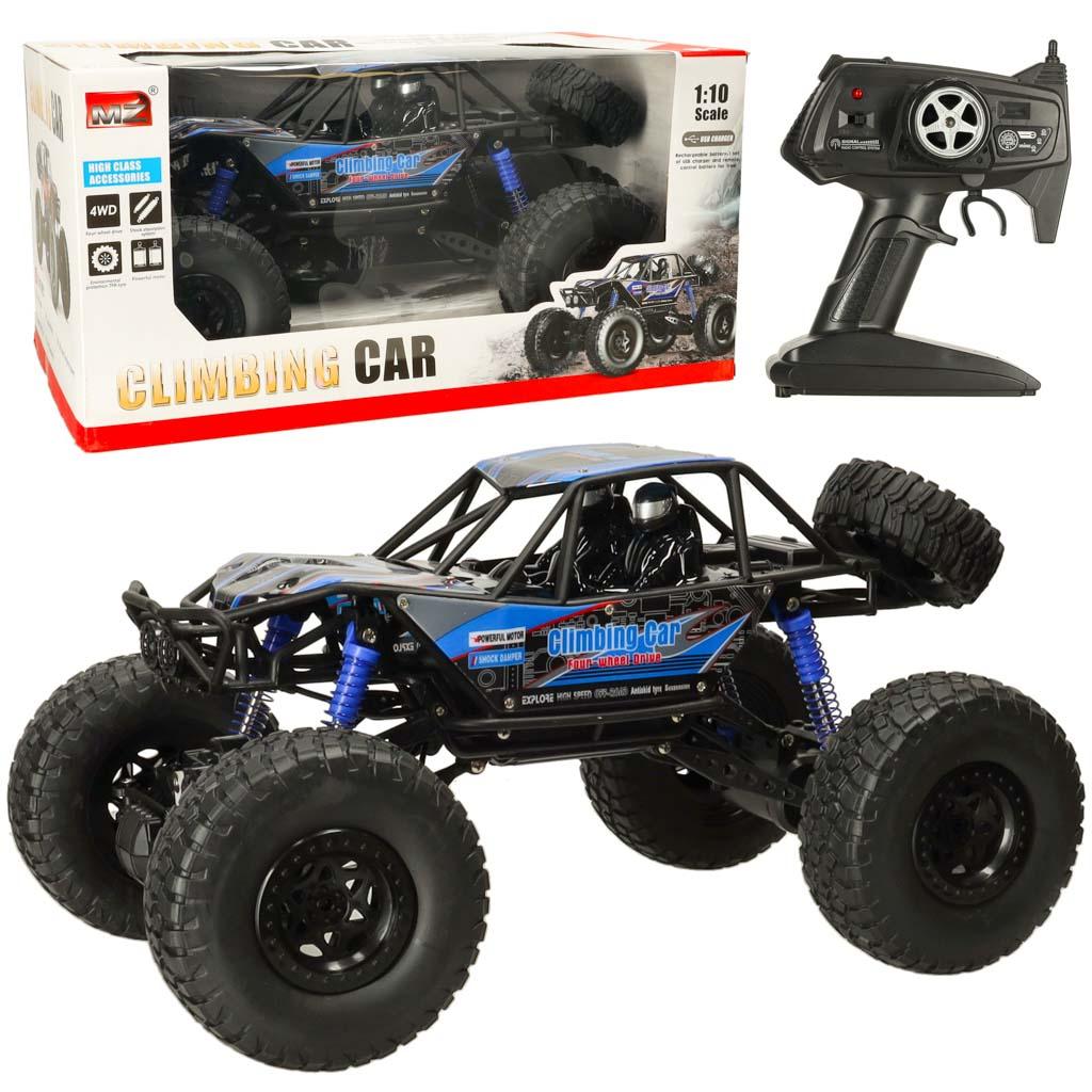 Fjernstyret crawler bil 1:10 4WD - 48 cm - blå