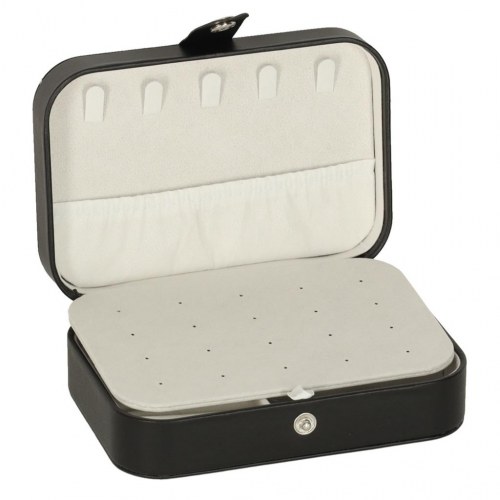 Smykkeskrin rejse-organizer – sort, 16 × 11 × 5 cm
