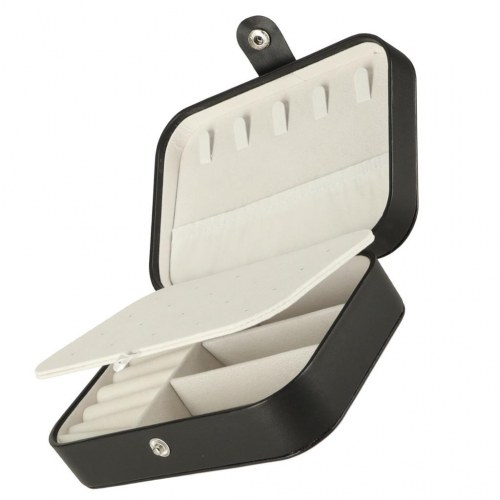 Smykkeskrin rejse-organizer – sort, 16 × 11 × 5 cm