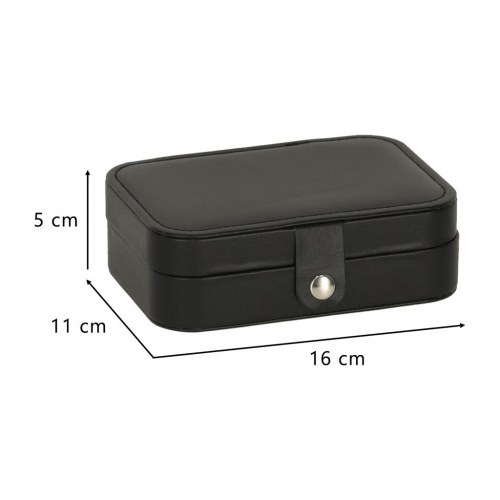 Smykkeskrin rejse-organizer – sort, 16 × 11 × 5 cm