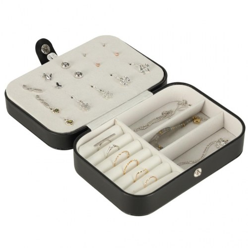 Smykkeskrin rejse-organizer – sort, 16 × 11 × 5 cm