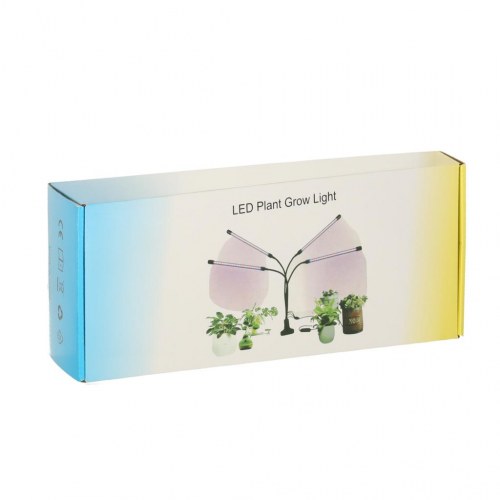 Plantevækst LED-lampe med 3 arme - 70 cm, sort