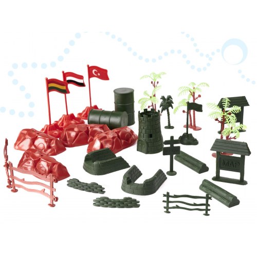 Militærlegetøj – soldatsæt med base, 307 dele