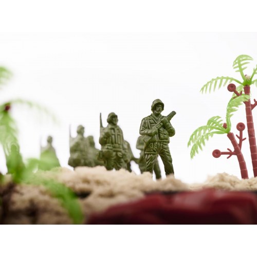Militærlegetøj – soldatsæt med base, 307 dele