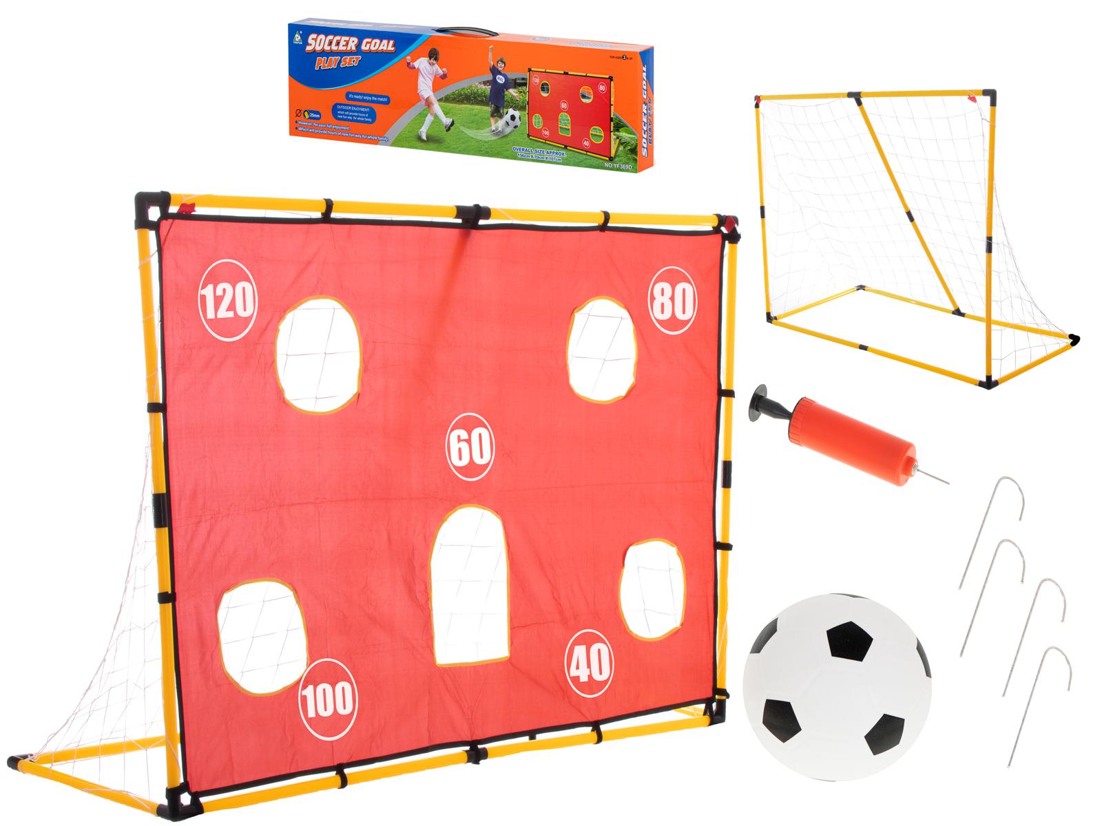 Fodboldmål med præcisionsdug + bold og pumpe billede