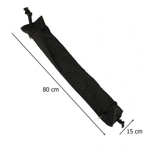 Rejsehovedpude med opbevaringsrum – justerbar nakkestøtte, 80 cm, sort
