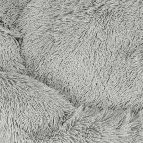 Hundeseng rund plys 100 cm – lys grå, skridsikker