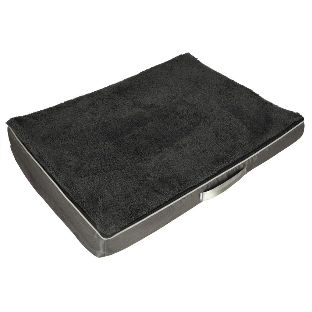 OrtopÃ¦disk hundeseng 90 Ã 70 Ã 10 cm - mÃ¸rkegrÃ¥