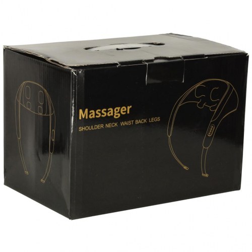 Massagekrave til nakke, skuldre og ryg – grå, batteri