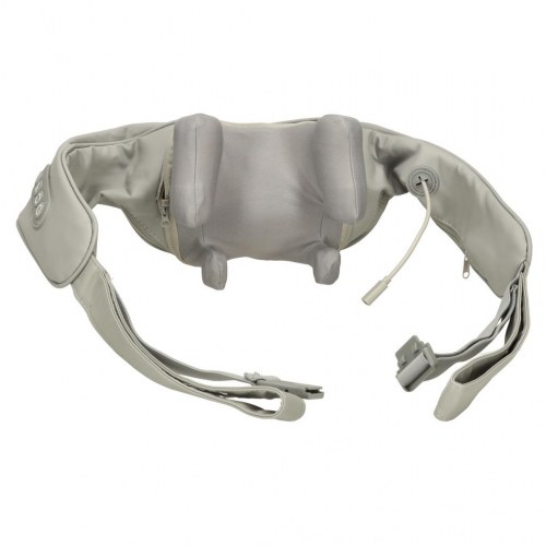 Massagekrave til nakke, skuldre og ryg – grå, batteri