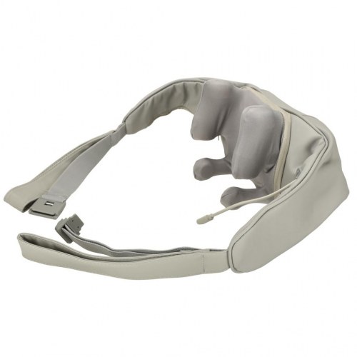 Massagekrave til nakke, skuldre og ryg – grå, batteri