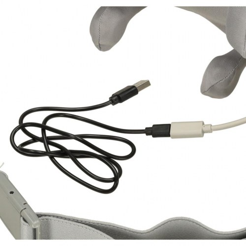 Massagekrave til nakke, skuldre og ryg – grå, batteri