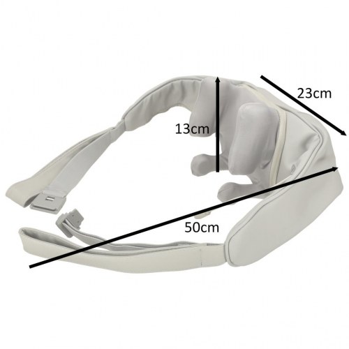 Massagekrave til nakke, skuldre og ryg – grå, batteri