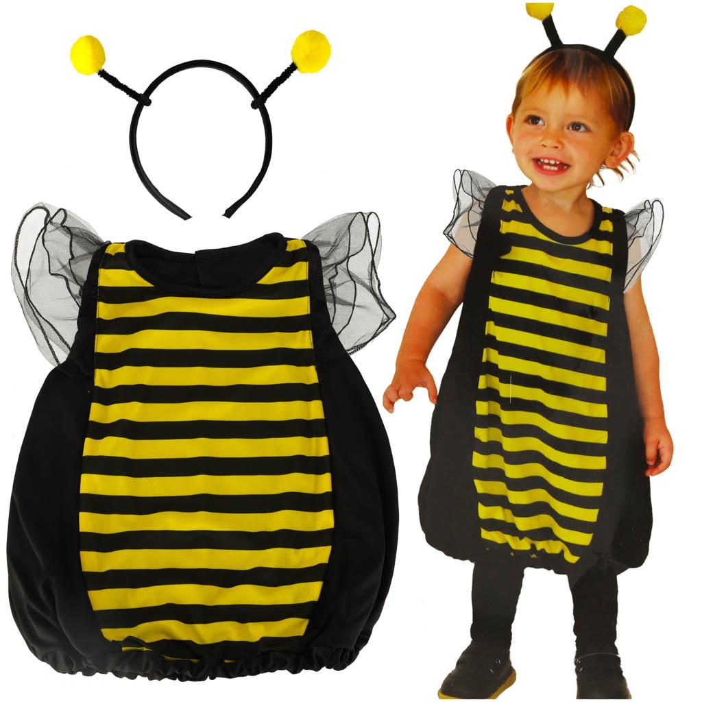 Børnekostume bi - størrelse S (100 cm)
