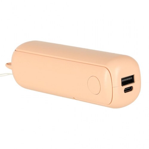 Ventilator bord/mini håndholdt – foldbar USB-blæser med powerbank, pink