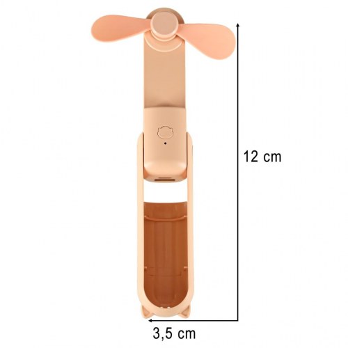 Ventilator bord/mini håndholdt – foldbar USB-blæser med powerbank, pink