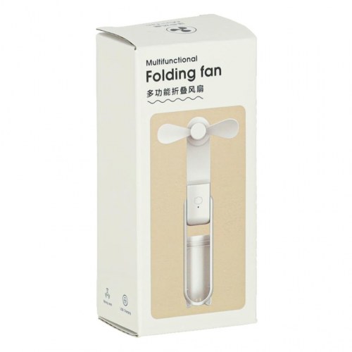 Ventilator bord/mini håndholdt – foldbar USB-blæser med powerbank, pink