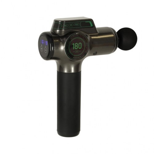 Massagepistol til krop og ryg - 8 hoveder, LED-display