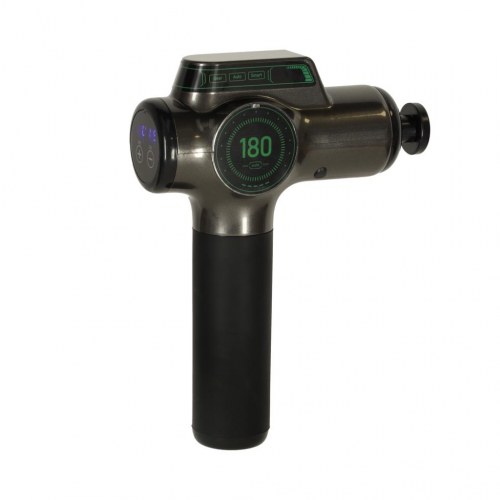 Massagepistol til krop og ryg - 8 hoveder, LED-display