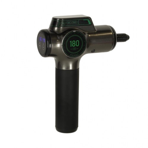 Massagepistol til krop og ryg - 8 hoveder, LED-display