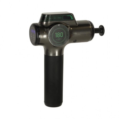 Massagepistol til krop og ryg - 8 hoveder, LED-display