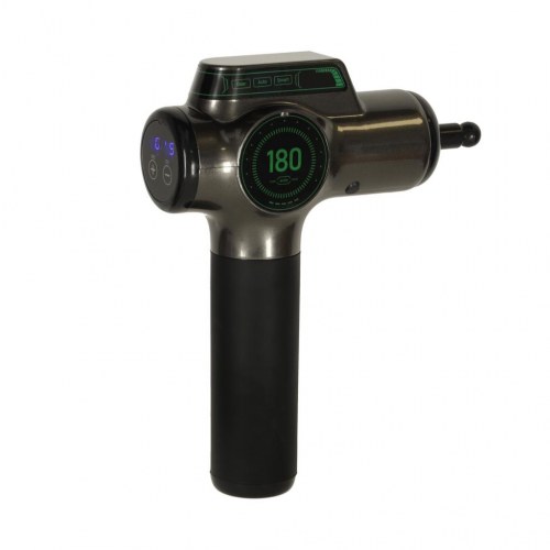Massagepistol til krop og ryg - 8 hoveder, LED-display