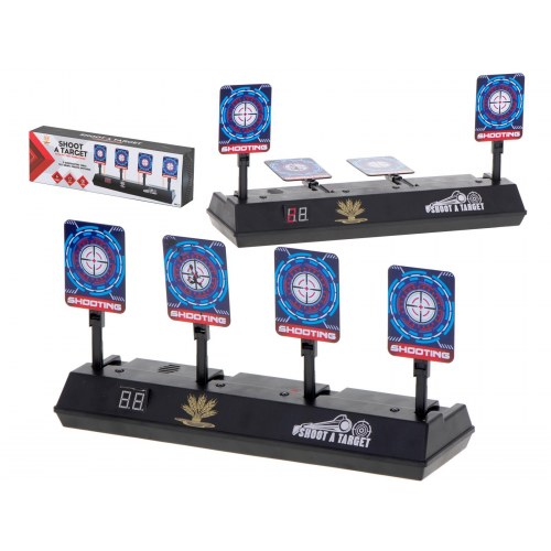 Elektronisk skydetarget med 4 digitale mål