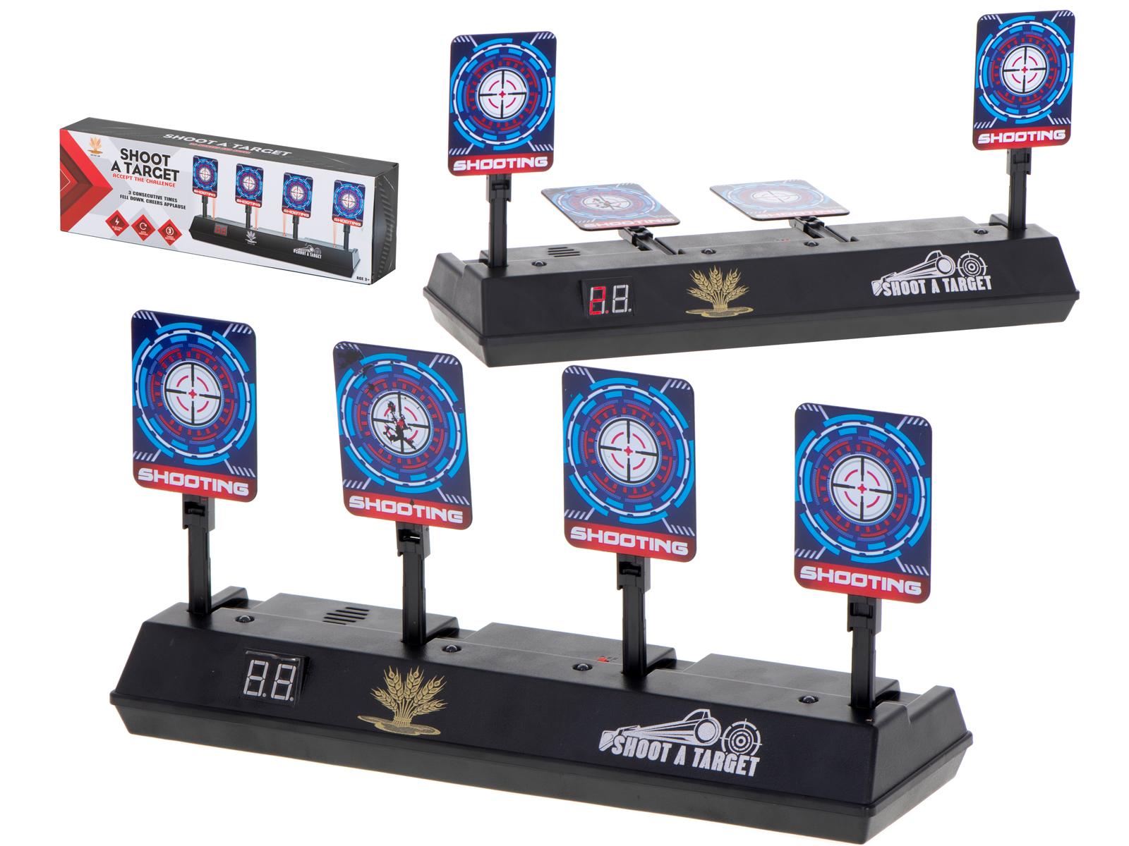 Elektronisk skydetarget med 4 digitale mål