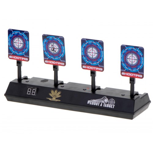 Elektronisk skydetarget med 4 digitale mål